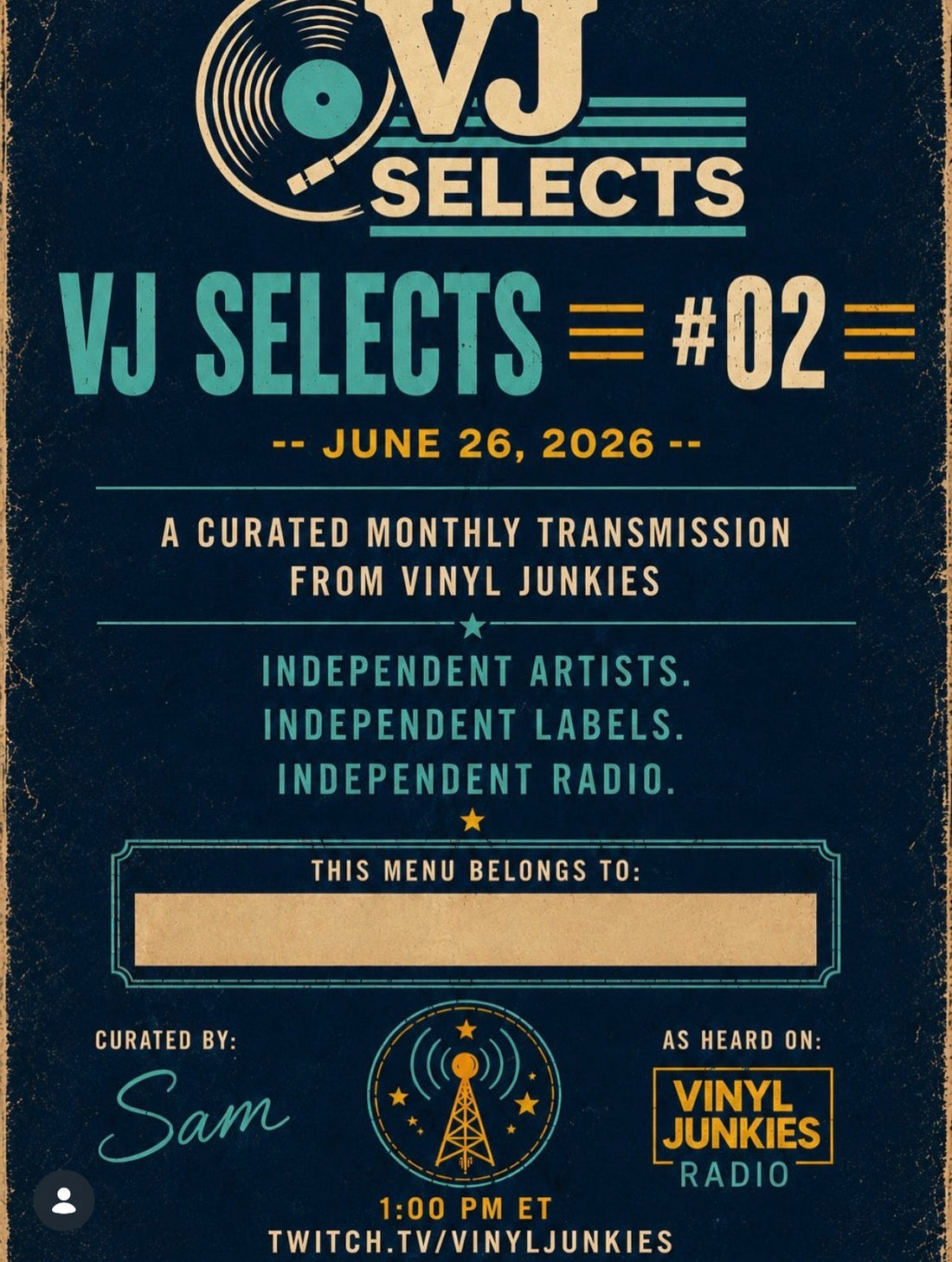 Vinyl Junkies VJ Selects THIS FRIDAY